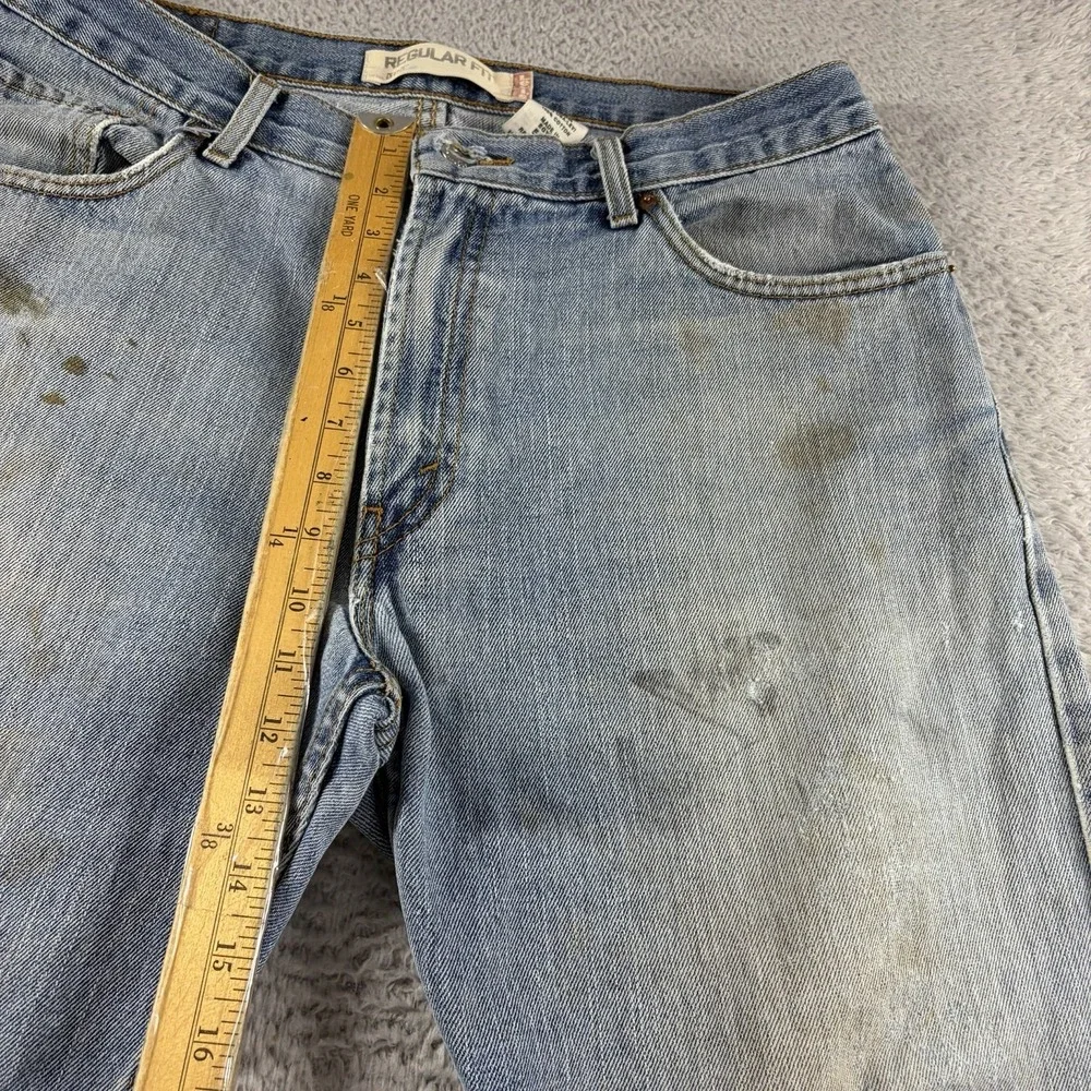 Vintage Levi 505 Jeans Mens 36x30 (Fits 32x28) Regular Heavily‎ Distressed Stain